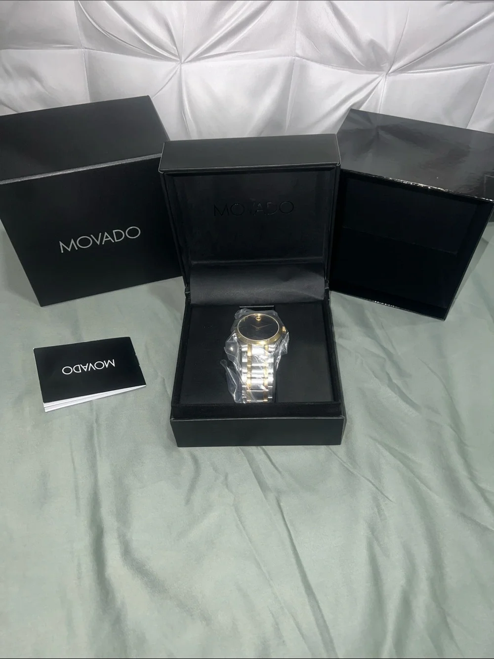 Movado Classic Museum Two-Tone Watch Black Dial Men's - Like New!